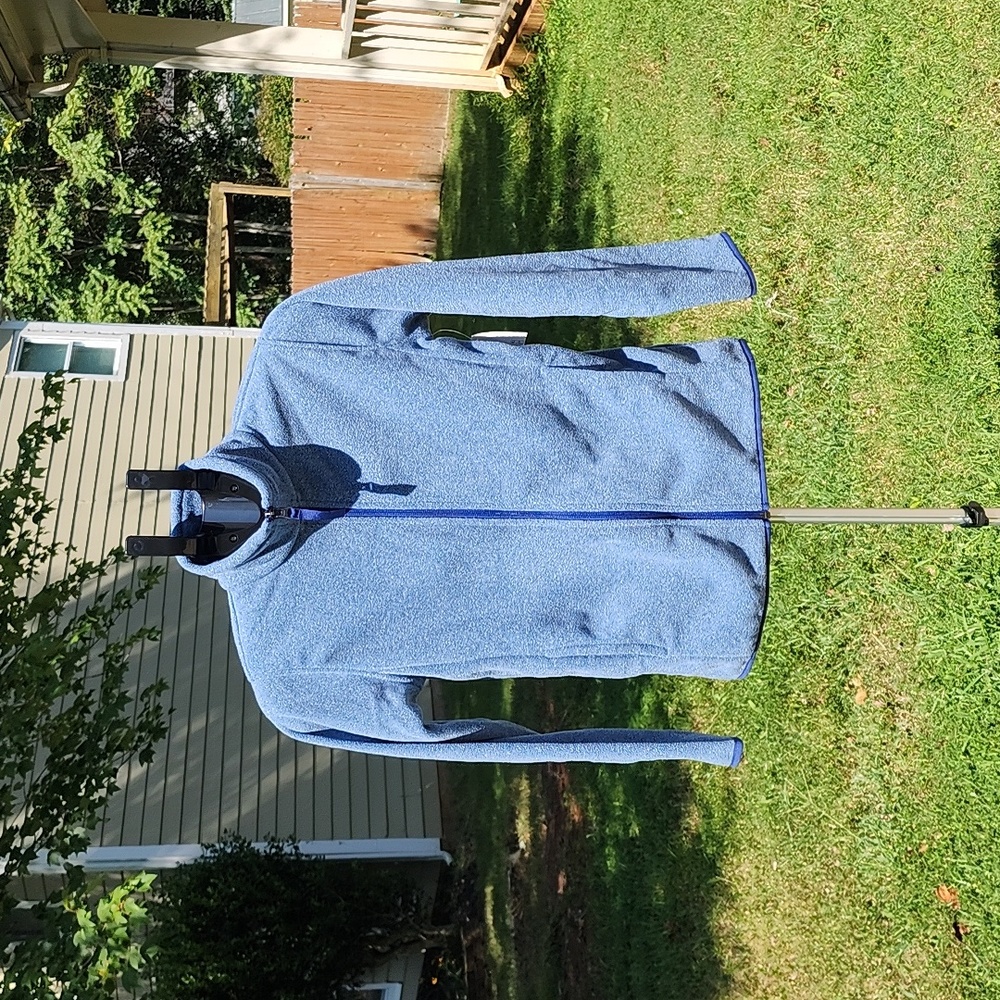Amazon Essentials Boys Blue Polar Fleece Full-Zip Mock Jacket size 12